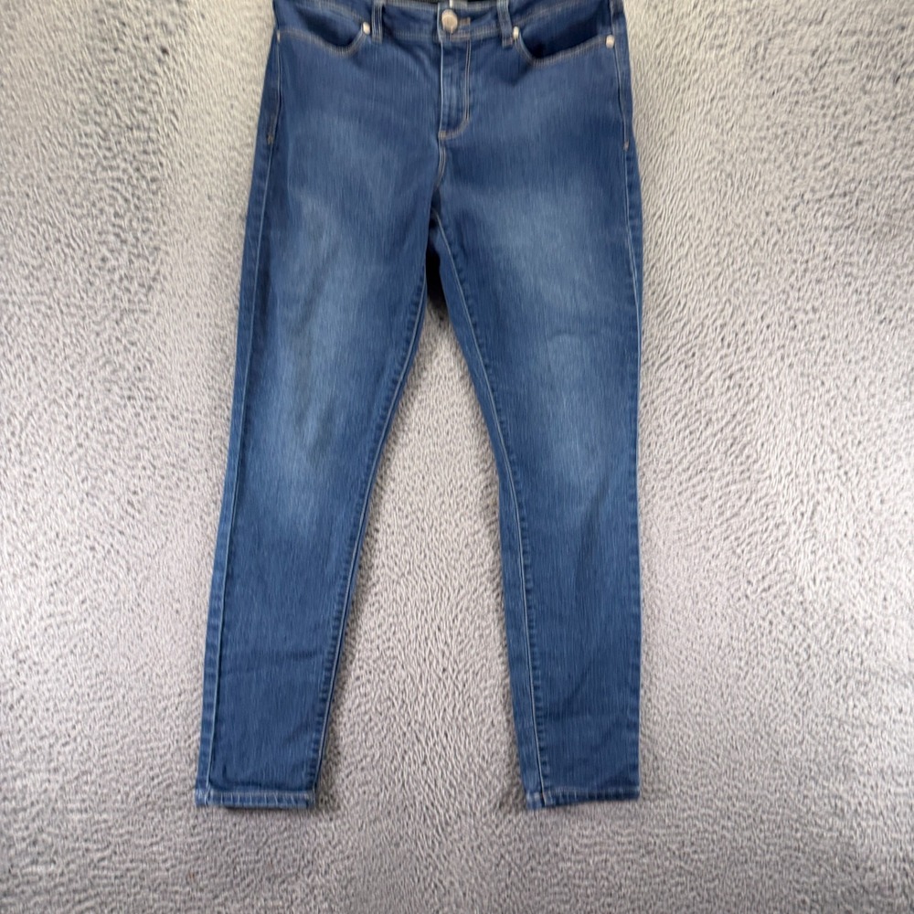 LC Lauren Conrad Jeans Women 10 Blue Cotton Denim Jegging Faded Workwear Stretch